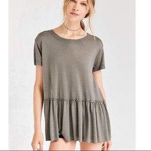 Urban Outfitters Relaxed Peplum Tee